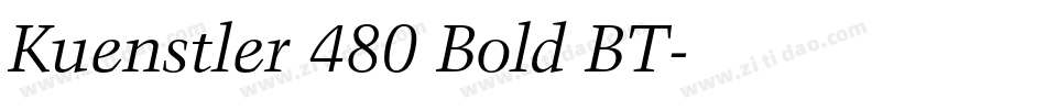Kuenstler 480 Bold BT字体转换